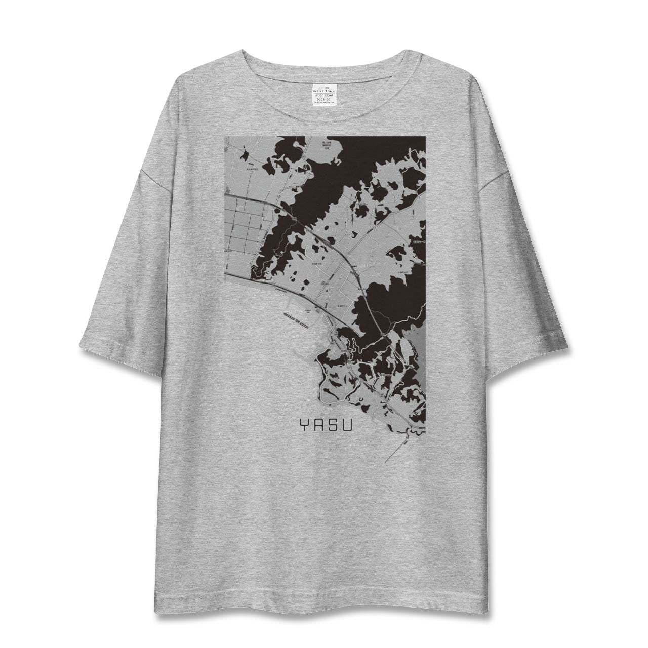 【夜須(高知県)】地図柄ビッグシルエットTシャツ
