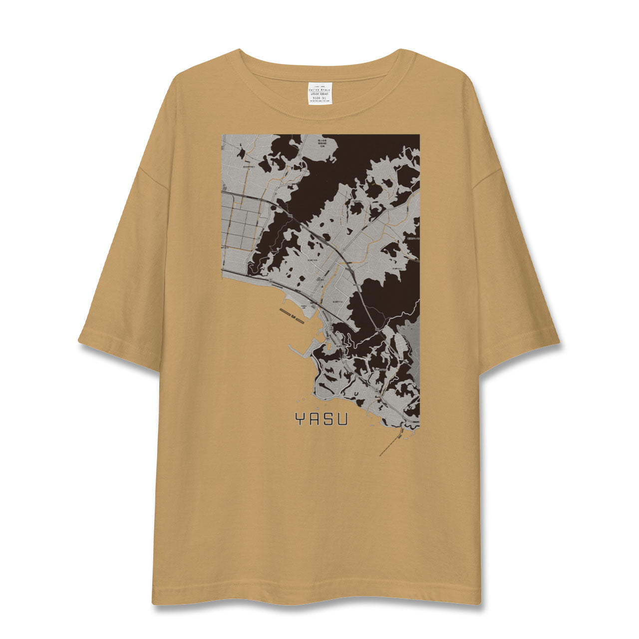 【夜須(高知県)】地図柄ビッグシルエットTシャツ
