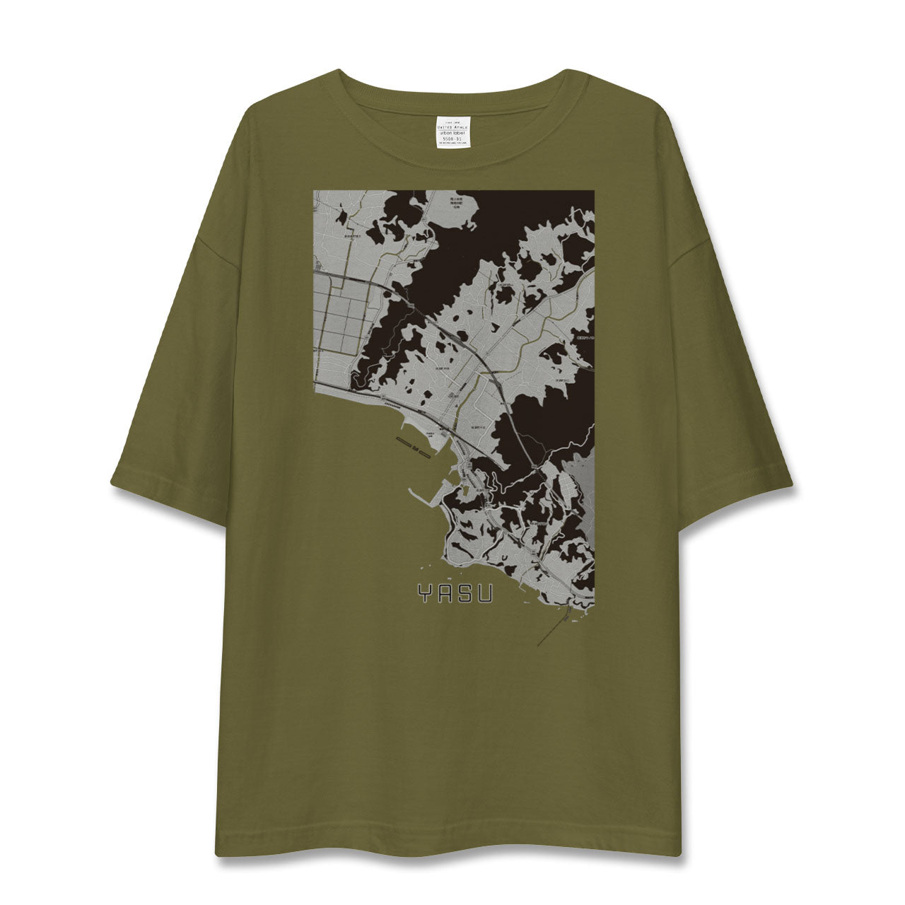 【夜須(高知県)】地図柄ビッグシルエットTシャツ