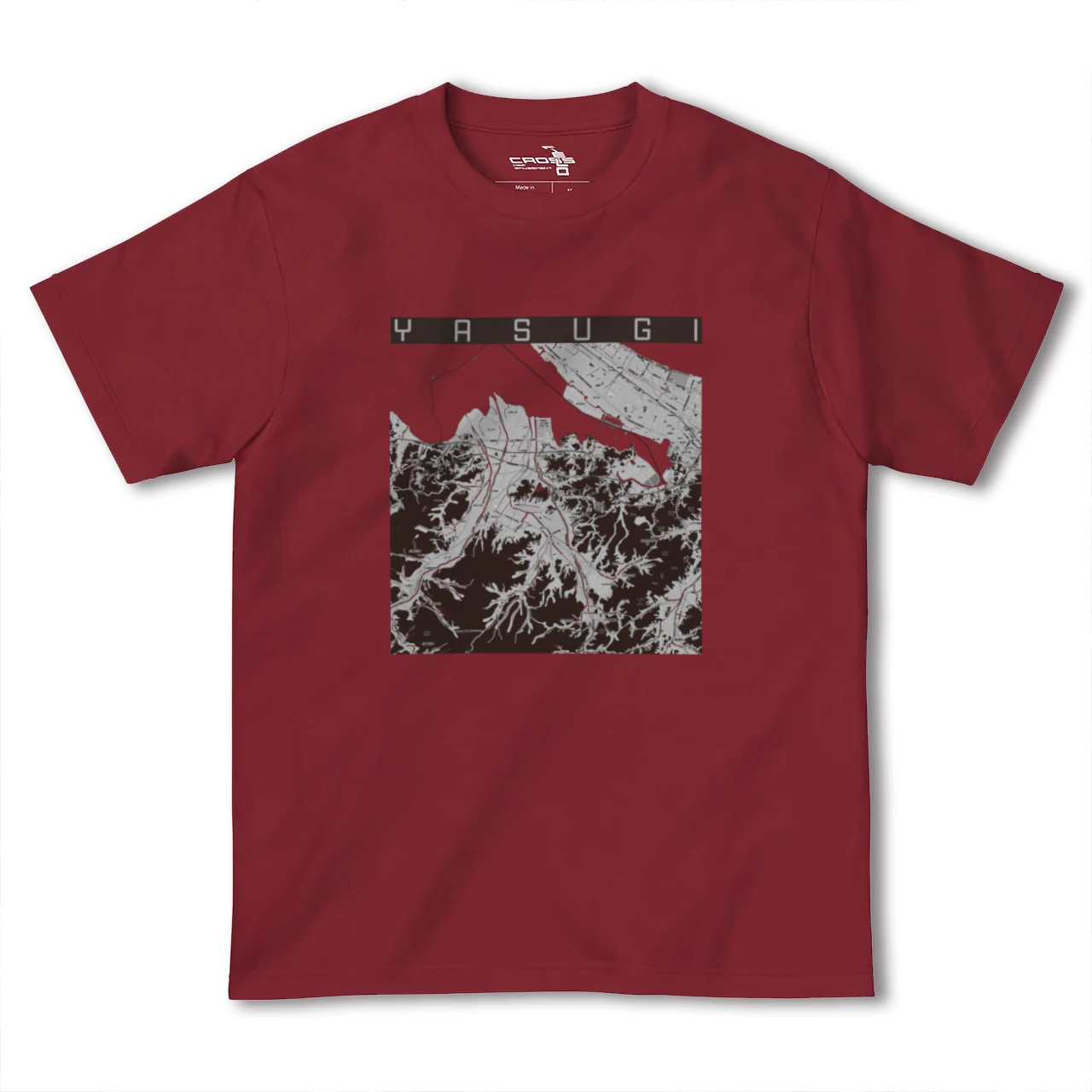 【安来(島根県)】地図柄ヘビーウェイトTシャツ