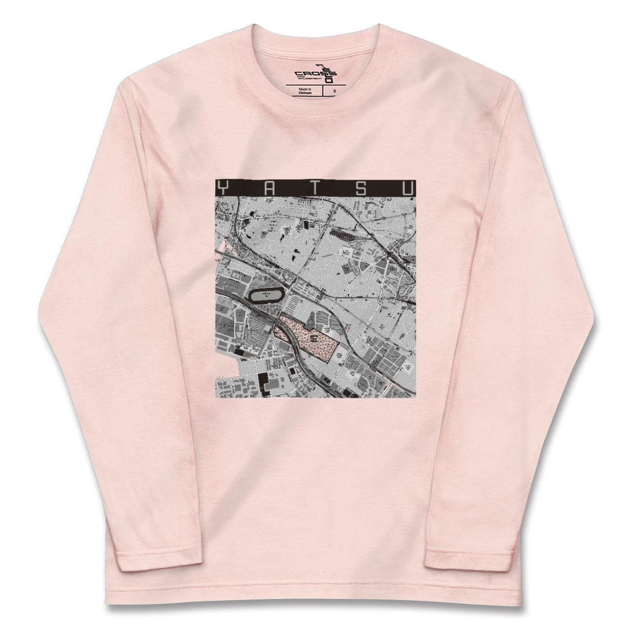 【谷津(千葉県)】地図柄ロングスリーブTシャツ