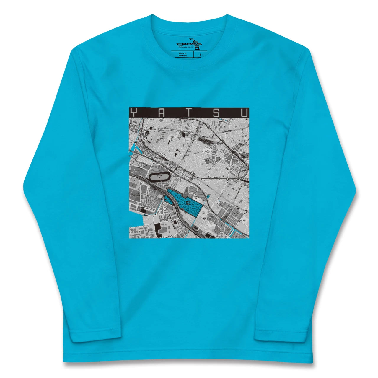 【谷津(千葉県)】地図柄ロングスリーブTシャツ