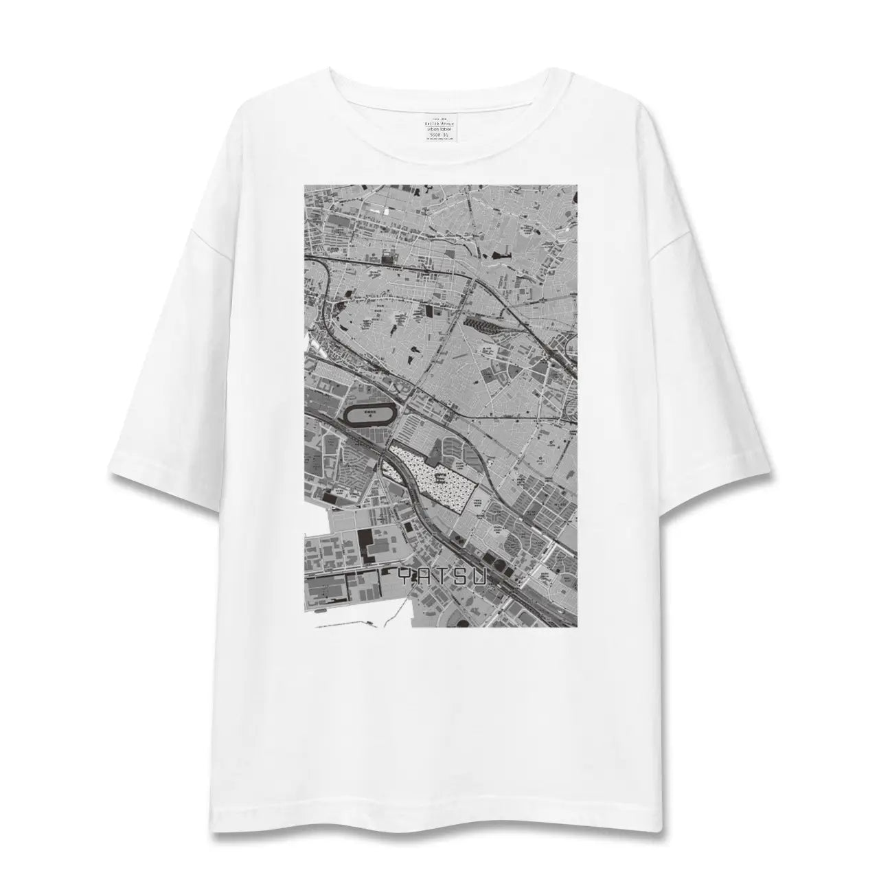 【谷津(千葉県)】地図柄ビッグシルエットTシャツ