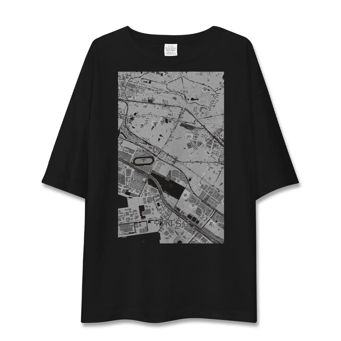 【谷津(千葉県)】地図柄ビッグシルエットTシャツ
