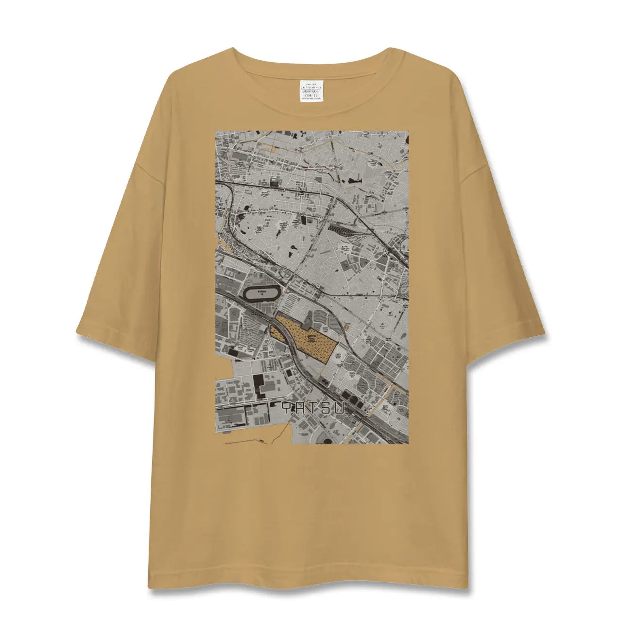 【谷津(千葉県)】地図柄ビッグシルエットTシャツ