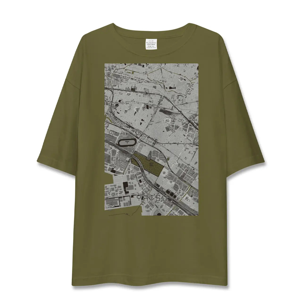 【谷津(千葉県)】地図柄ビッグシルエットTシャツ