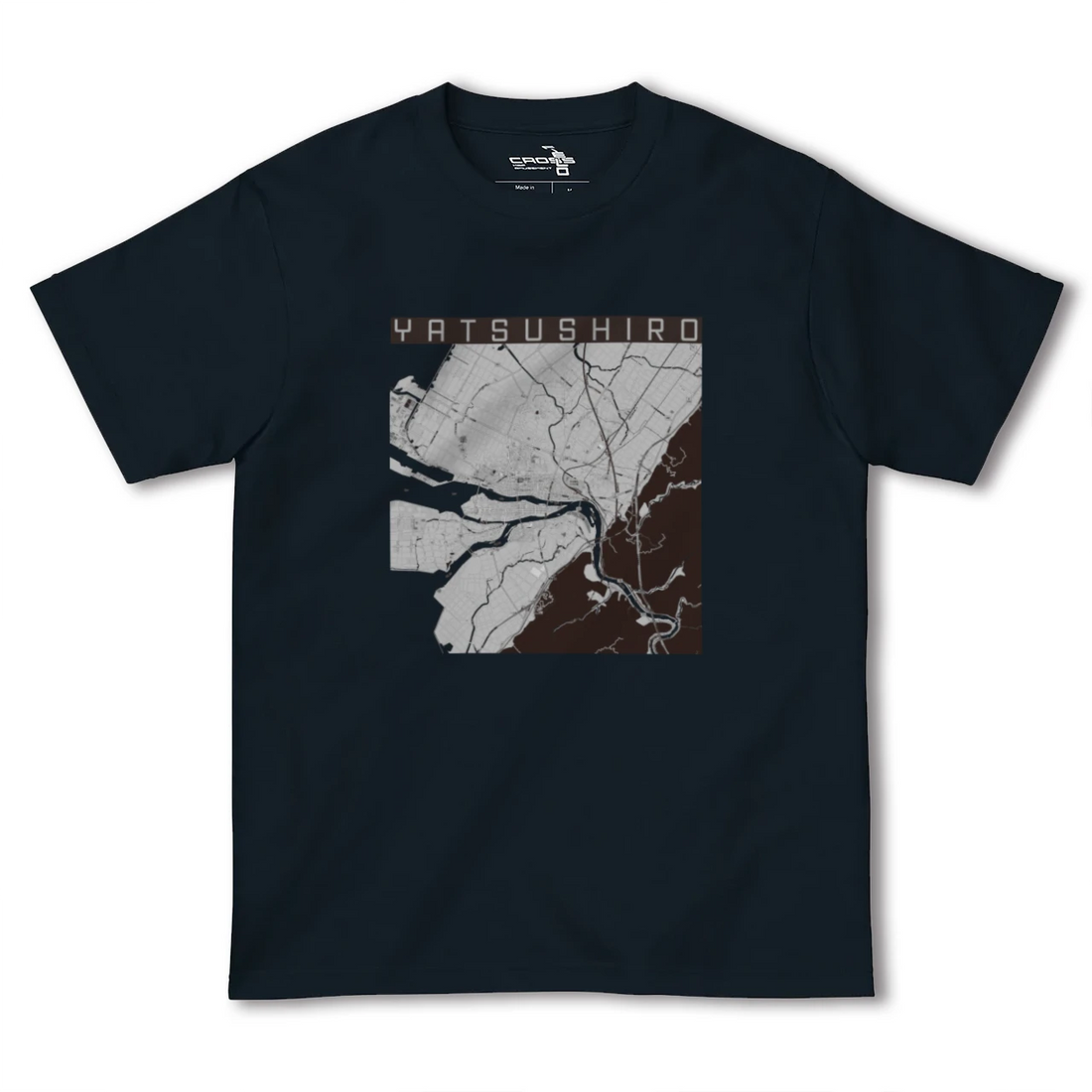 【八代(熊本県)】地図柄ヘビーウェイトTシャツ