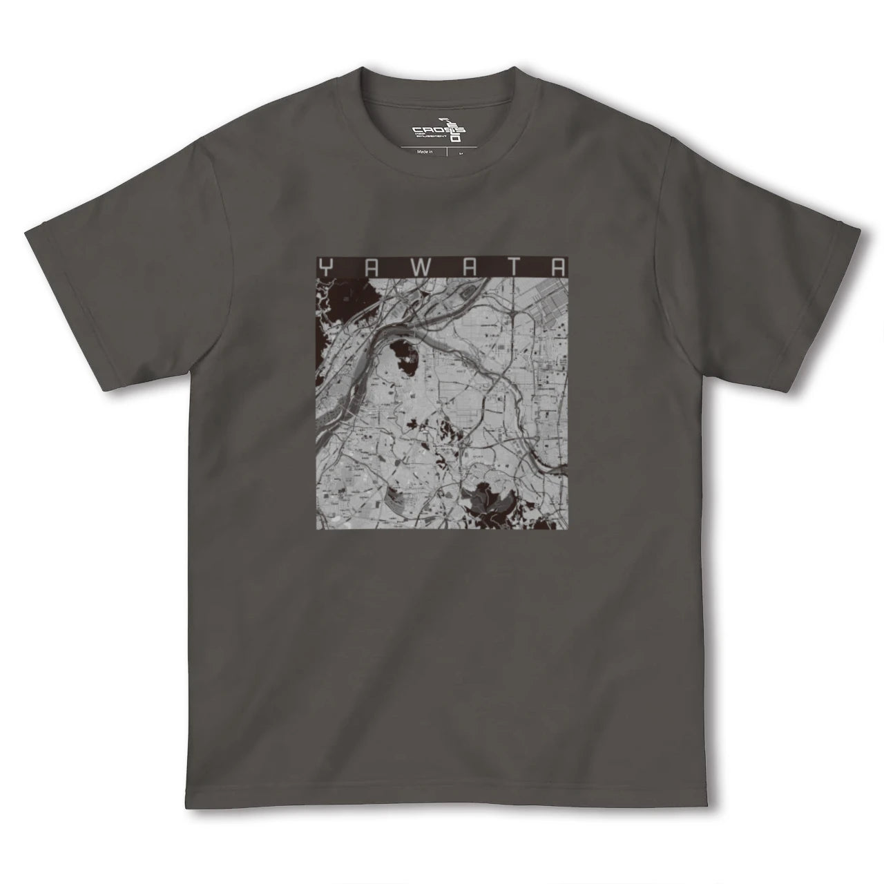 【八幡(京都府)(京都府)】地図柄ヘビーウェイトTシャツ