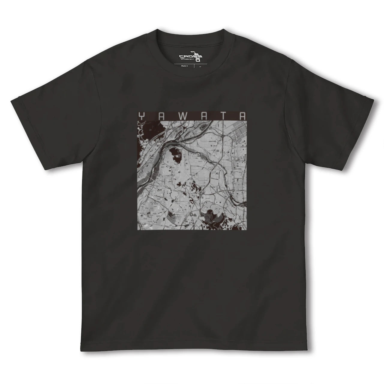 【八幡(京都府)(京都府)】地図柄ヘビーウェイトTシャツ
