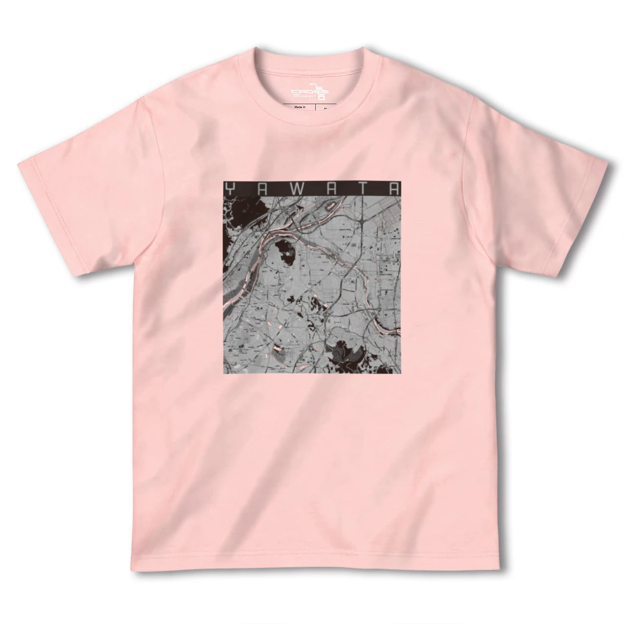 【八幡(京都府)(京都府)】地図柄ヘビーウェイトTシャツ