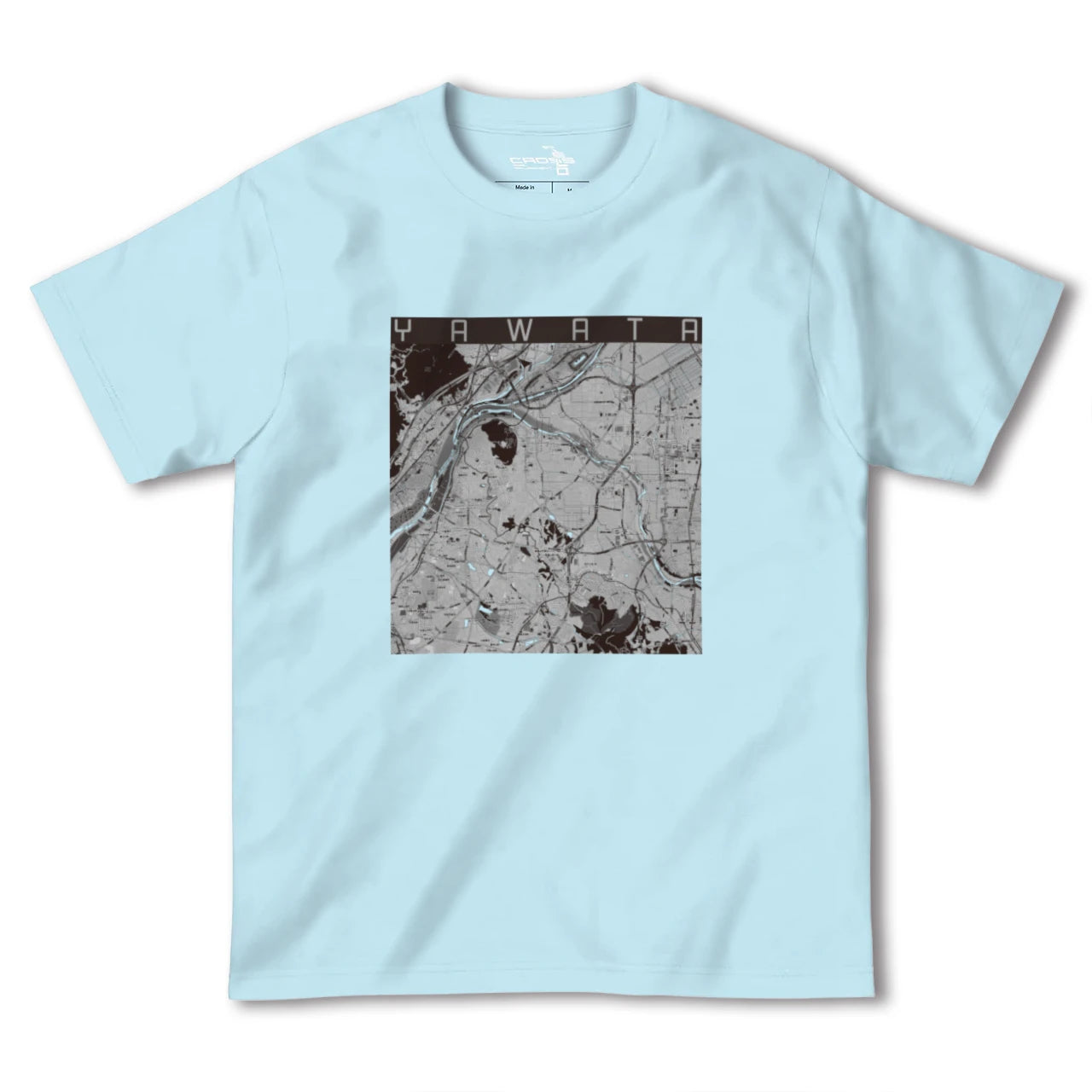 【八幡(京都府)(京都府)】地図柄ヘビーウェイトTシャツ