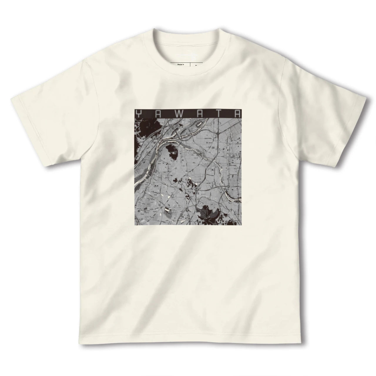 【八幡(京都府)(京都府)】地図柄ヘビーウェイトTシャツ