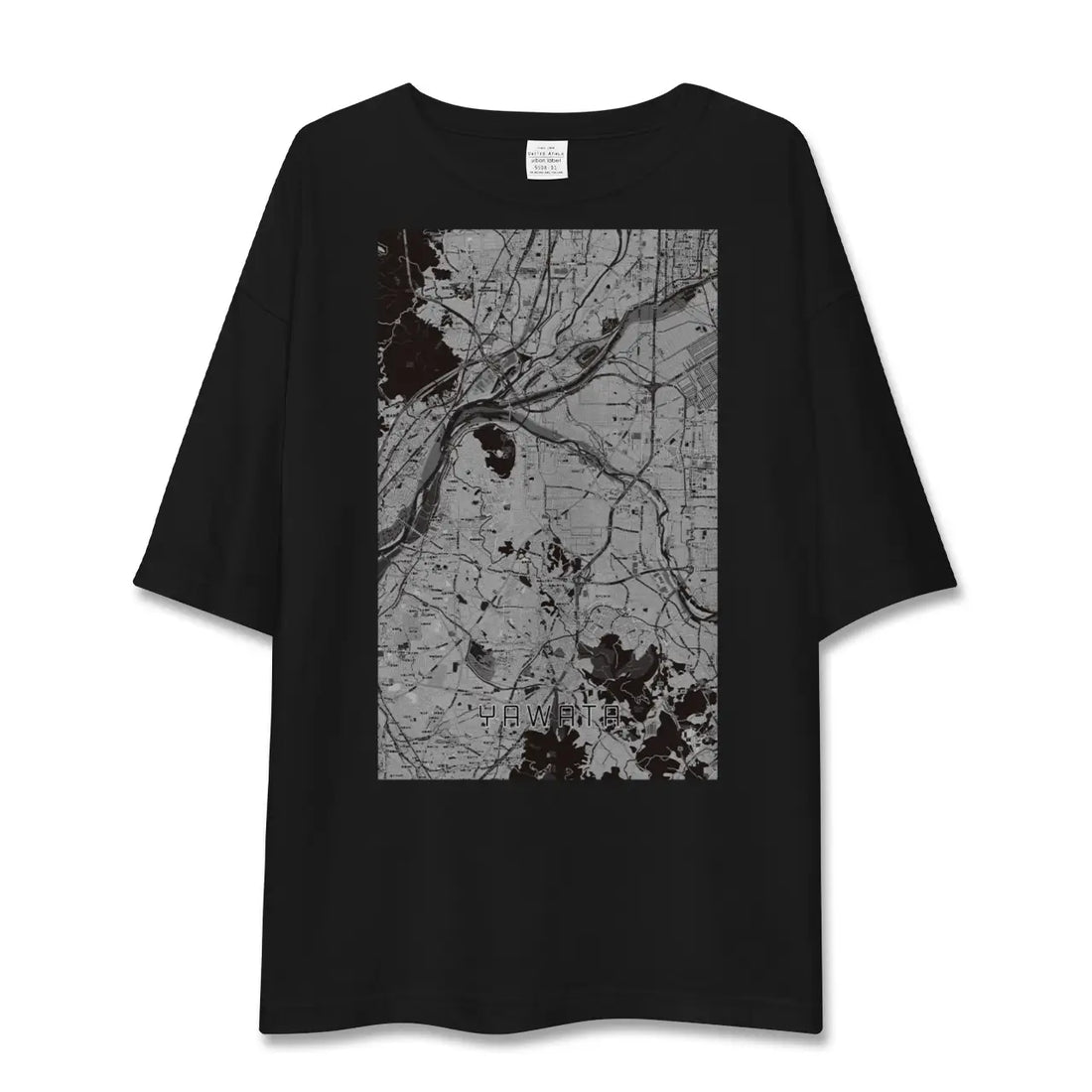 【八幡(京都府)(京都府)】地図柄ビッグシルエットTシャツ