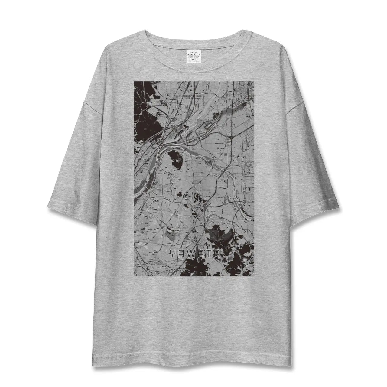 【八幡(京都府)(京都府)】地図柄ビッグシルエットTシャツ