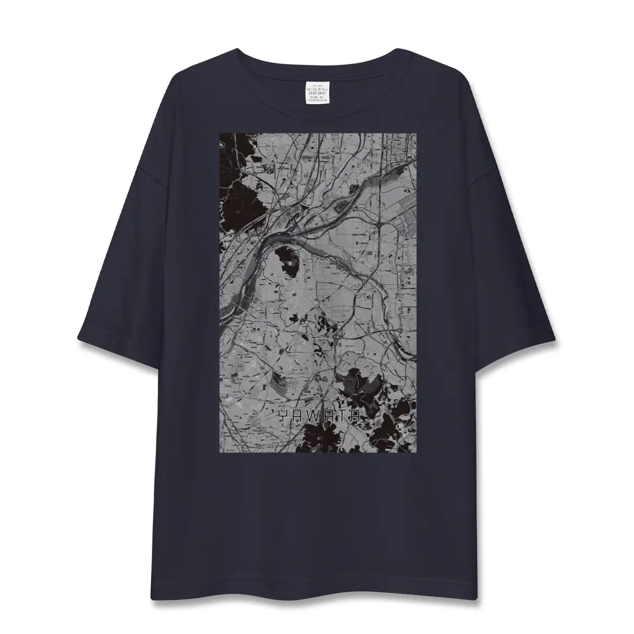 【八幡(京都府)(京都府)】地図柄ビッグシルエットTシャツ