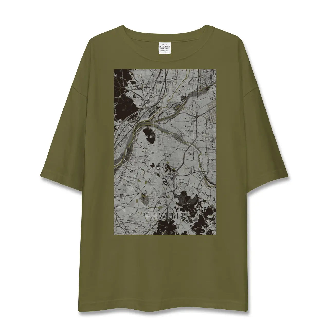 【八幡(京都府)(京都府)】地図柄ビッグシルエットTシャツ