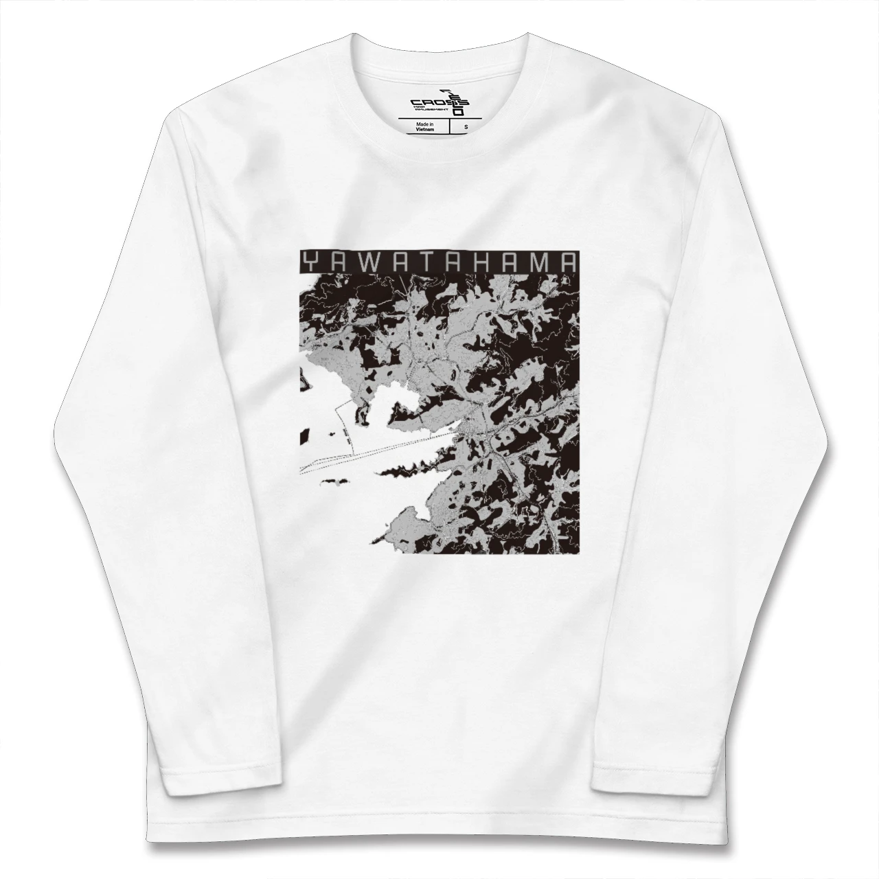 【八幡浜(愛媛県)】地図柄ロングスリーブTシャツ