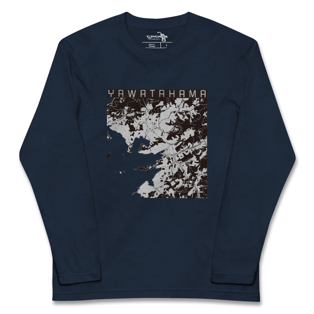 【八幡浜(愛媛県)】地図柄ロングスリーブTシャツ