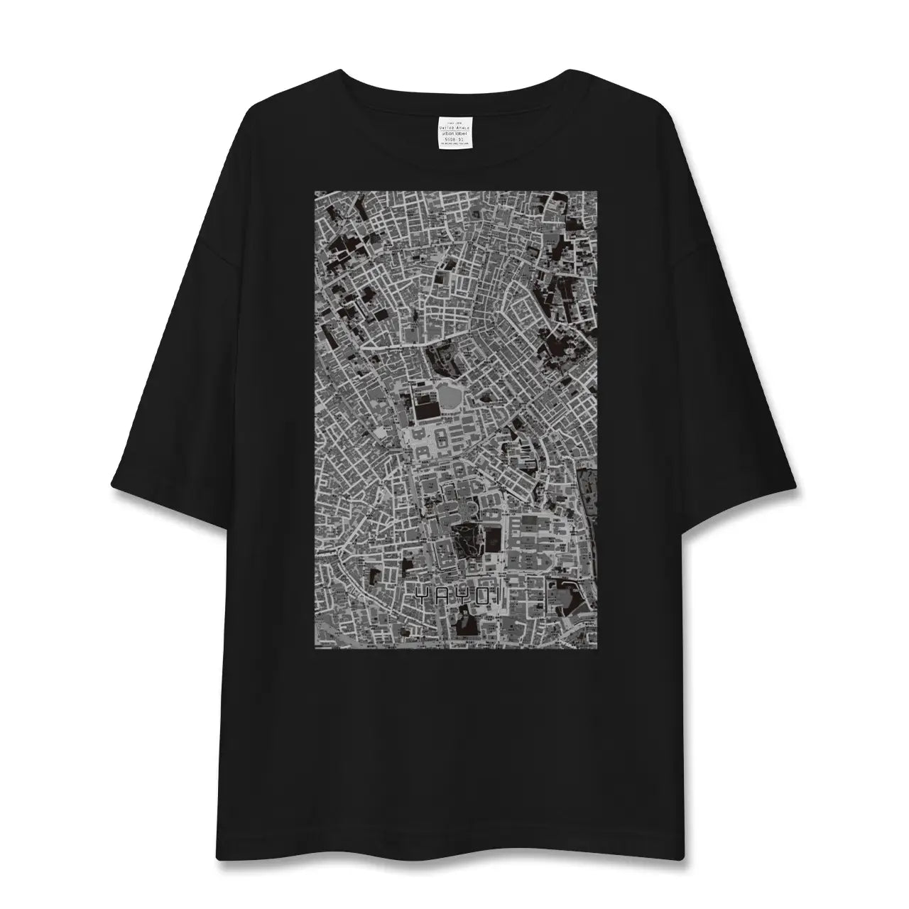 【弥生(東京都)】地図柄ビッグシルエットTシャツ