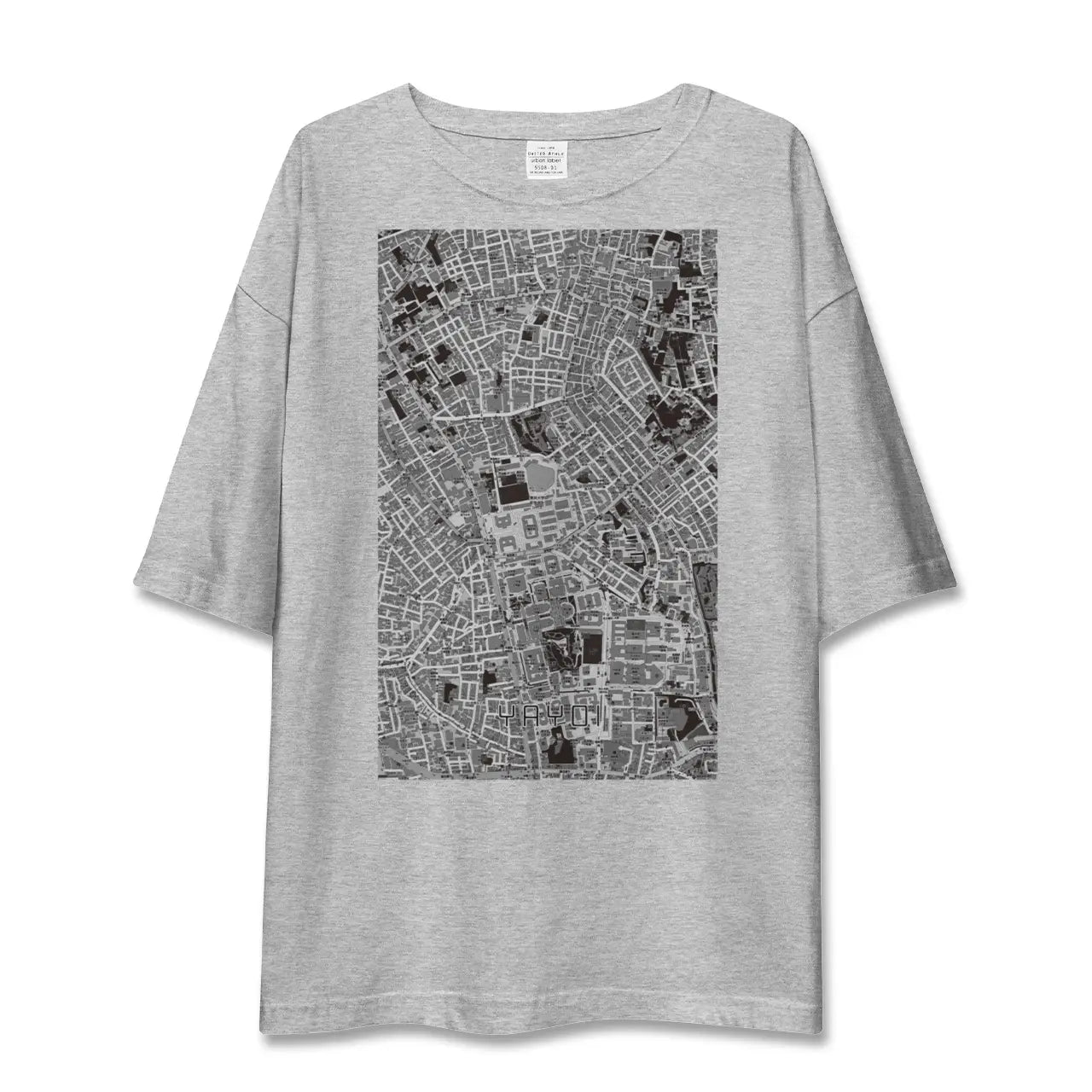 【弥生(東京都)】地図柄ビッグシルエットTシャツ