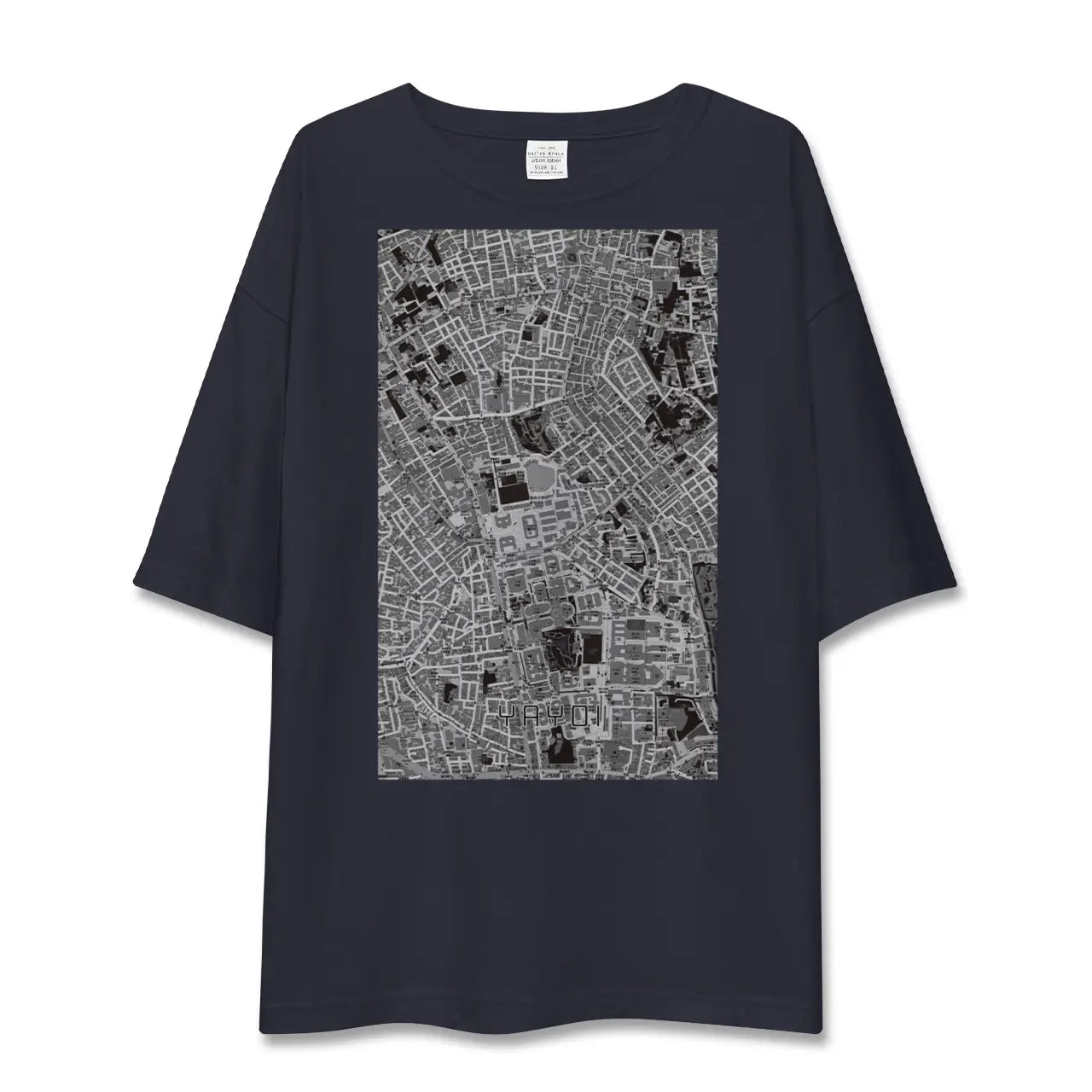 【弥生(東京都)】地図柄ビッグシルエットTシャツ