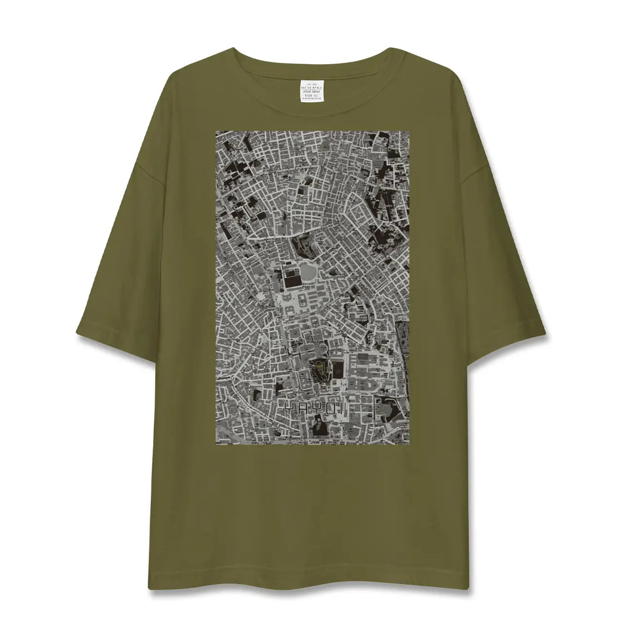 【弥生(東京都)】地図柄ビッグシルエットTシャツ