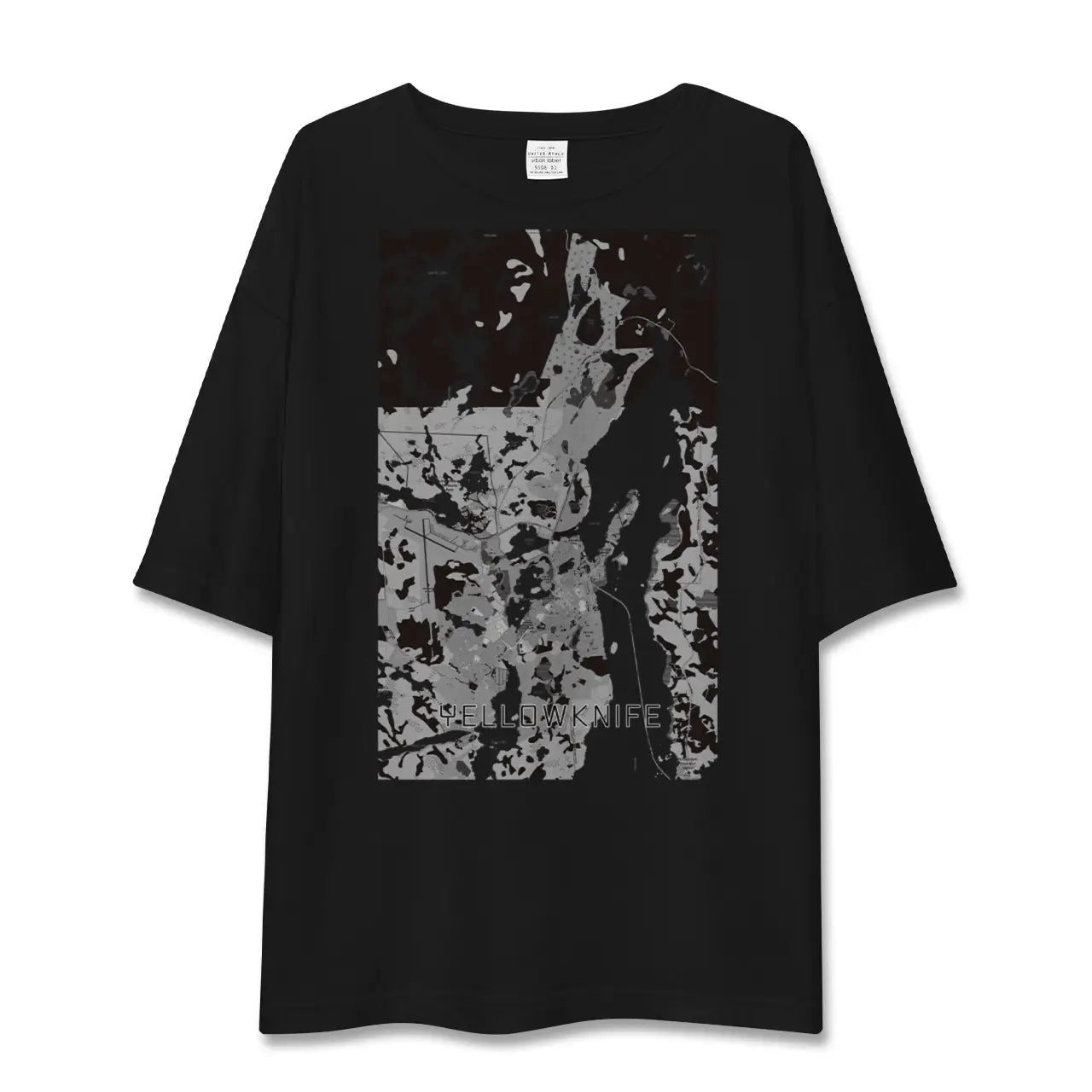 【イエローナイフ(カナダ)】地図柄ビッグシルエットTシャツ