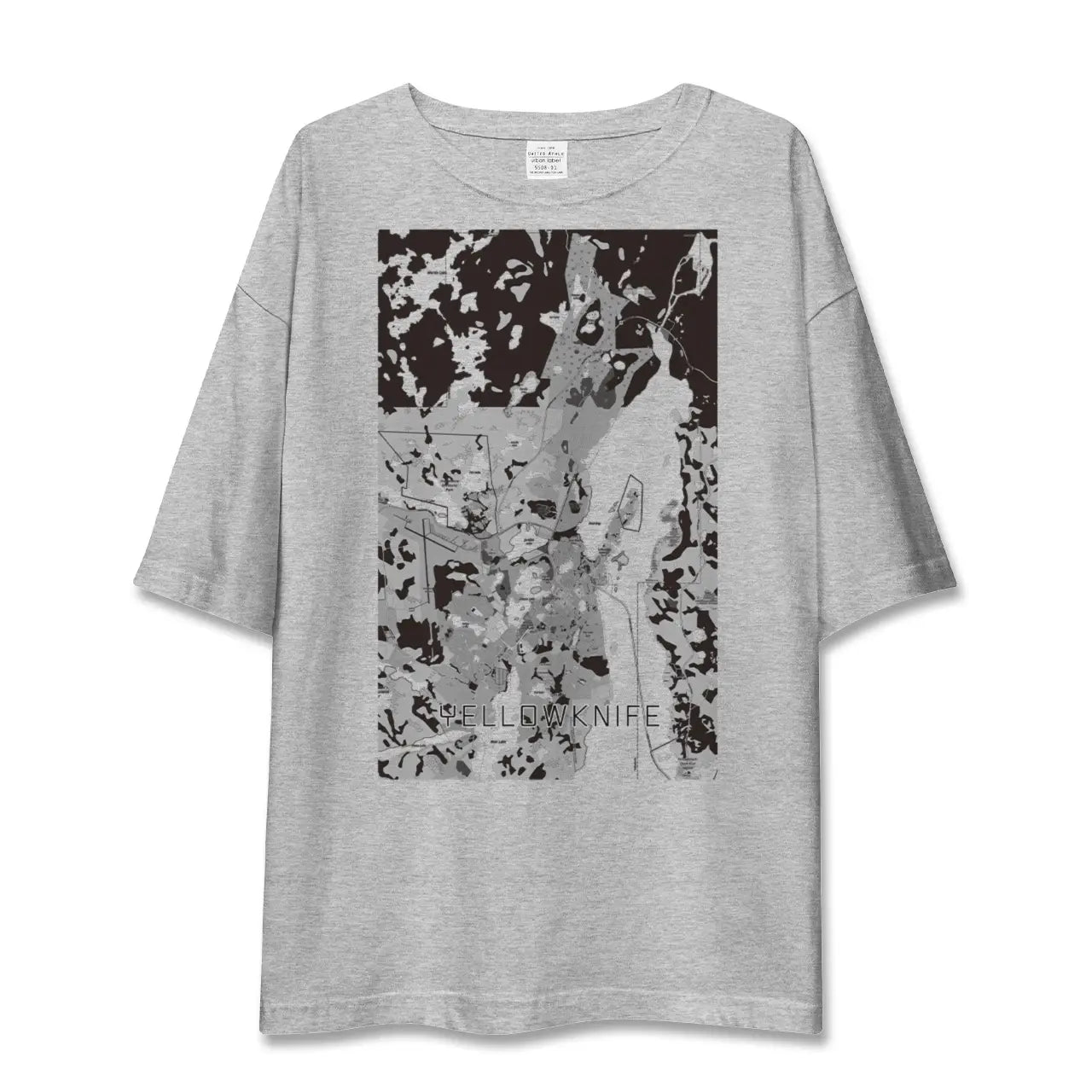 【イエローナイフ(カナダ)】地図柄ビッグシルエットTシャツ