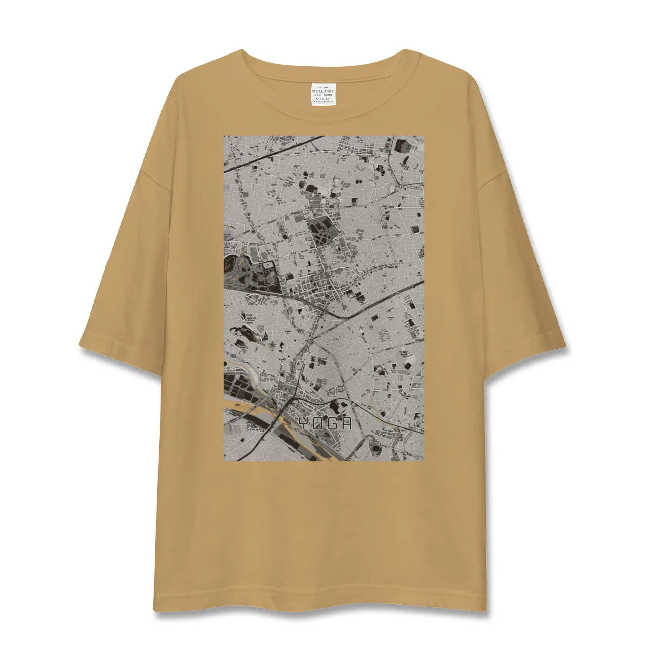 【用賀(東京都)】地図柄ビッグシルエットTシャツ