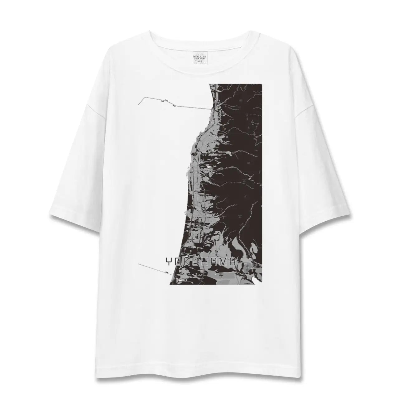 【横浜(青森県)(青森県)】地図柄ビッグシルエットTシャツ