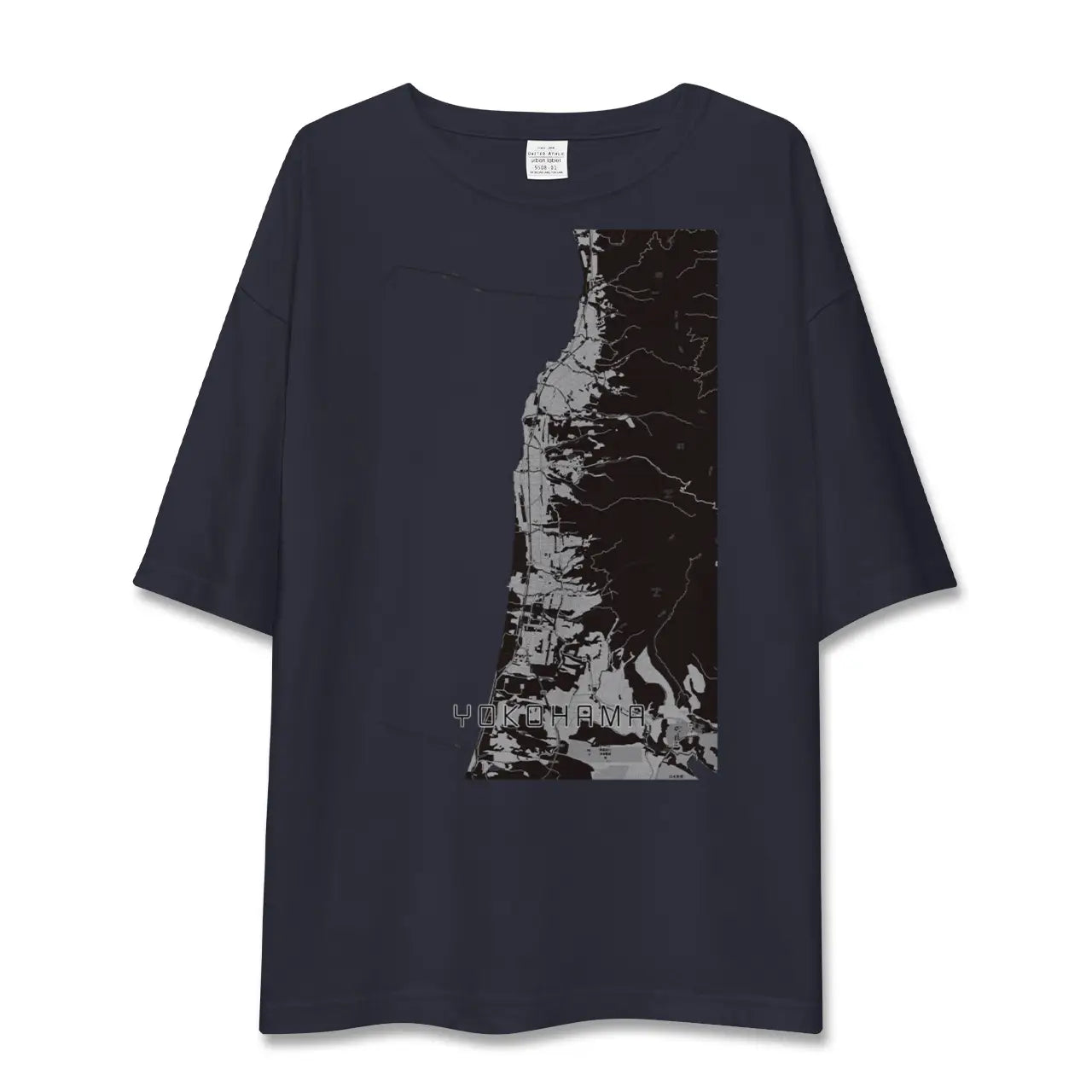 【横浜(青森県)(青森県)】地図柄ビッグシルエットTシャツ