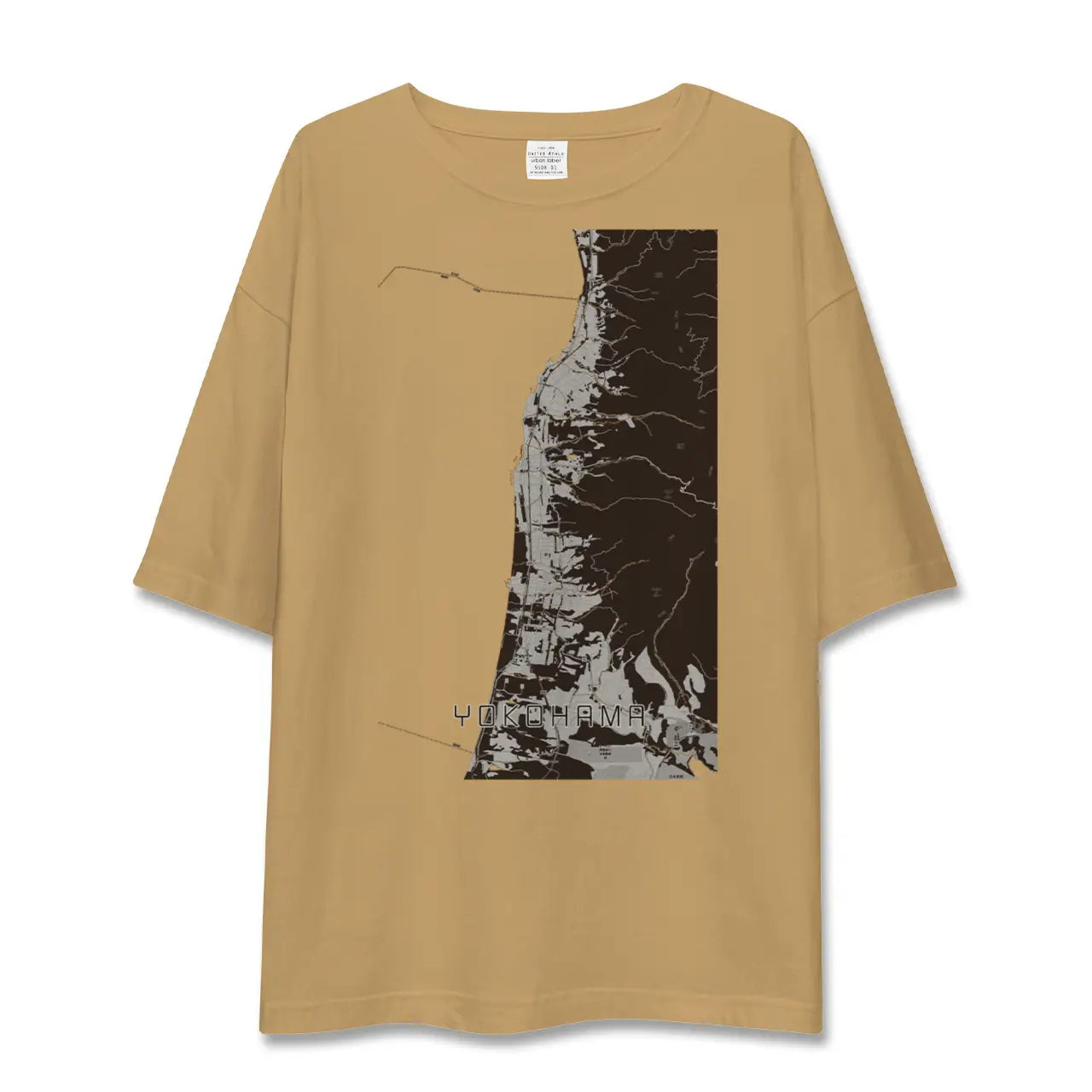 【横浜(青森県)(青森県)】地図柄ビッグシルエットTシャツ