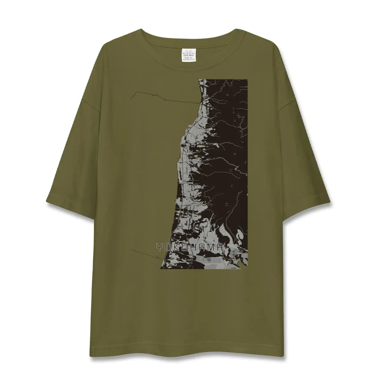 【横浜(青森県)(青森県)】地図柄ビッグシルエットTシャツ