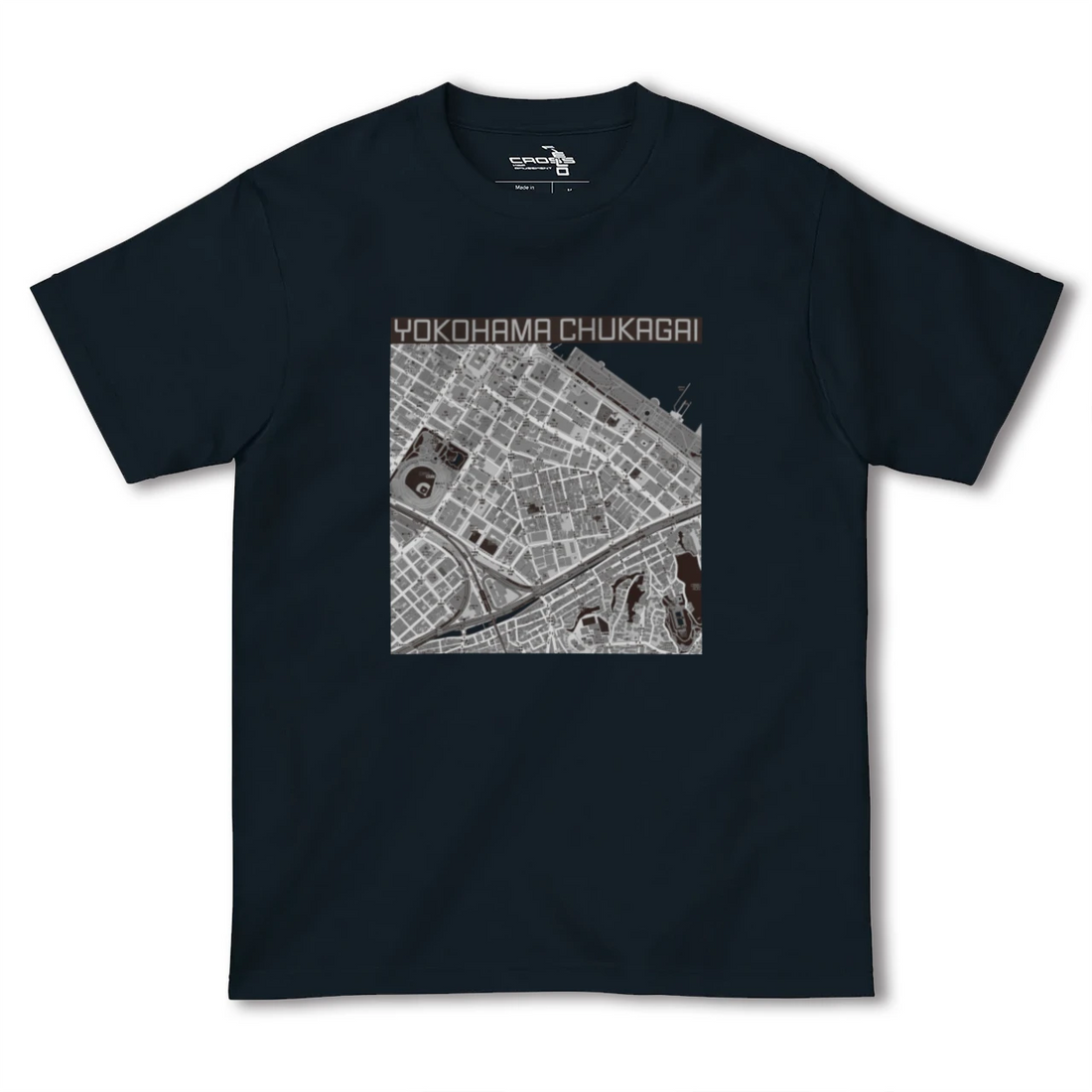 【横浜中華街(神奈川県)】地図柄ヘビーウェイトTシャツ