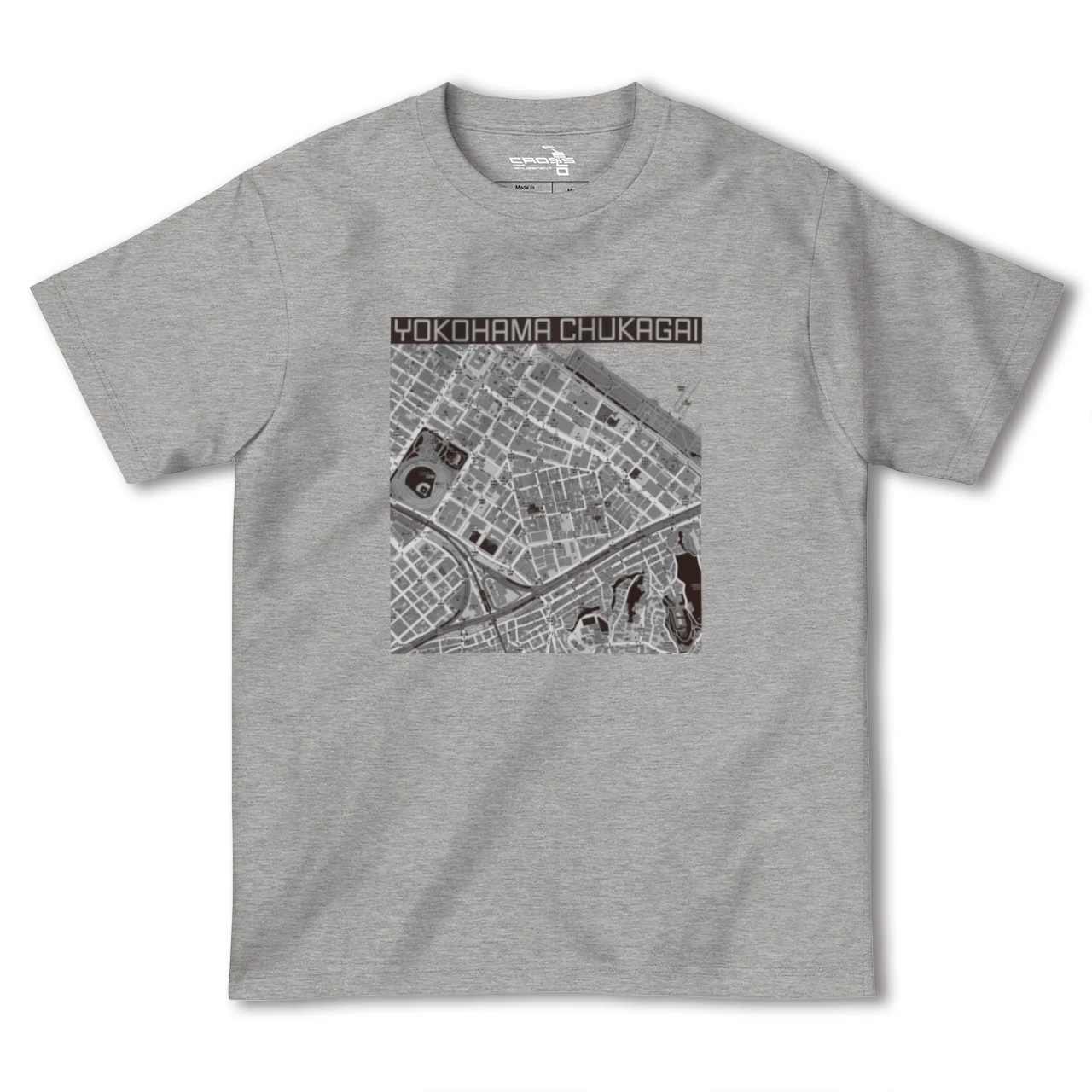 【横浜中華街(神奈川県)】地図柄ヘビーウェイトTシャツ