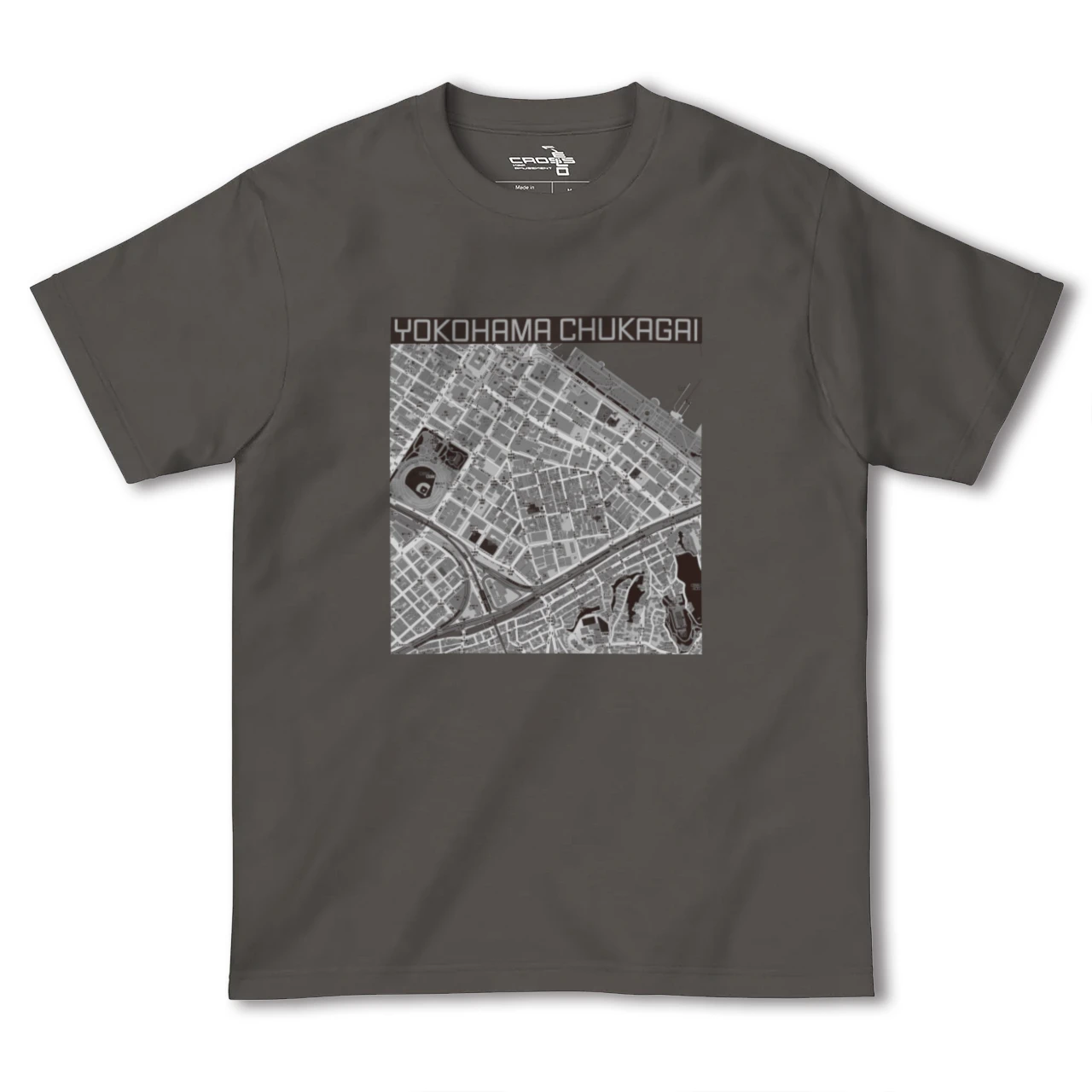 【横浜中華街(神奈川県)】地図柄ヘビーウェイトTシャツ