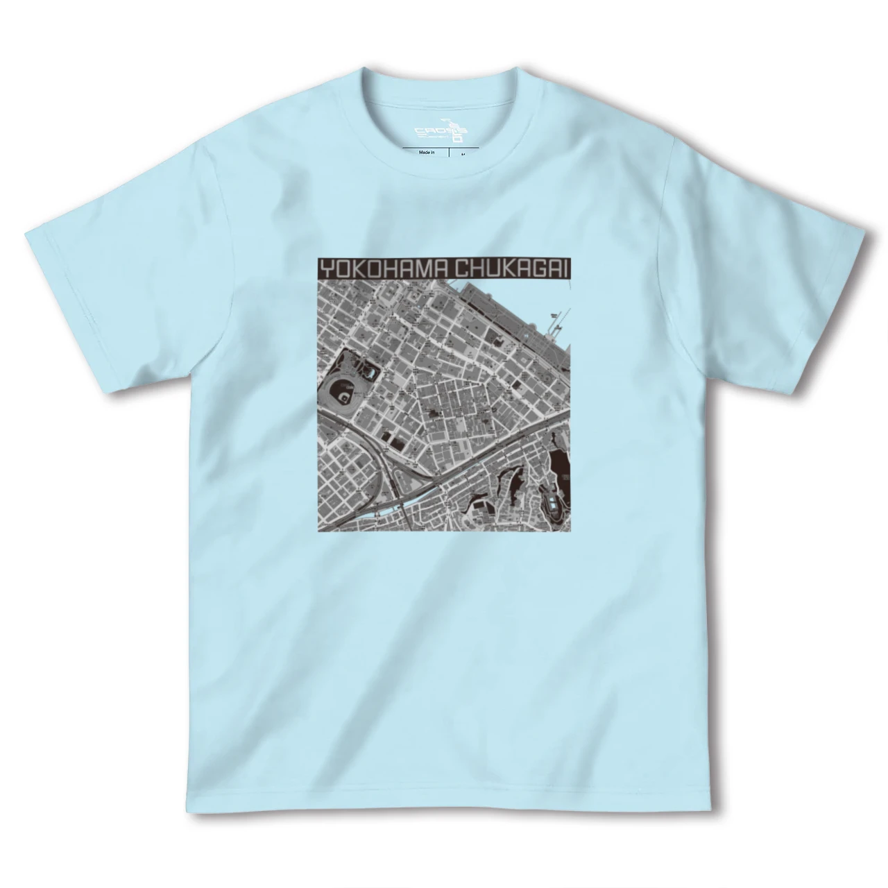 【横浜中華街(神奈川県)】地図柄ヘビーウェイトTシャツ