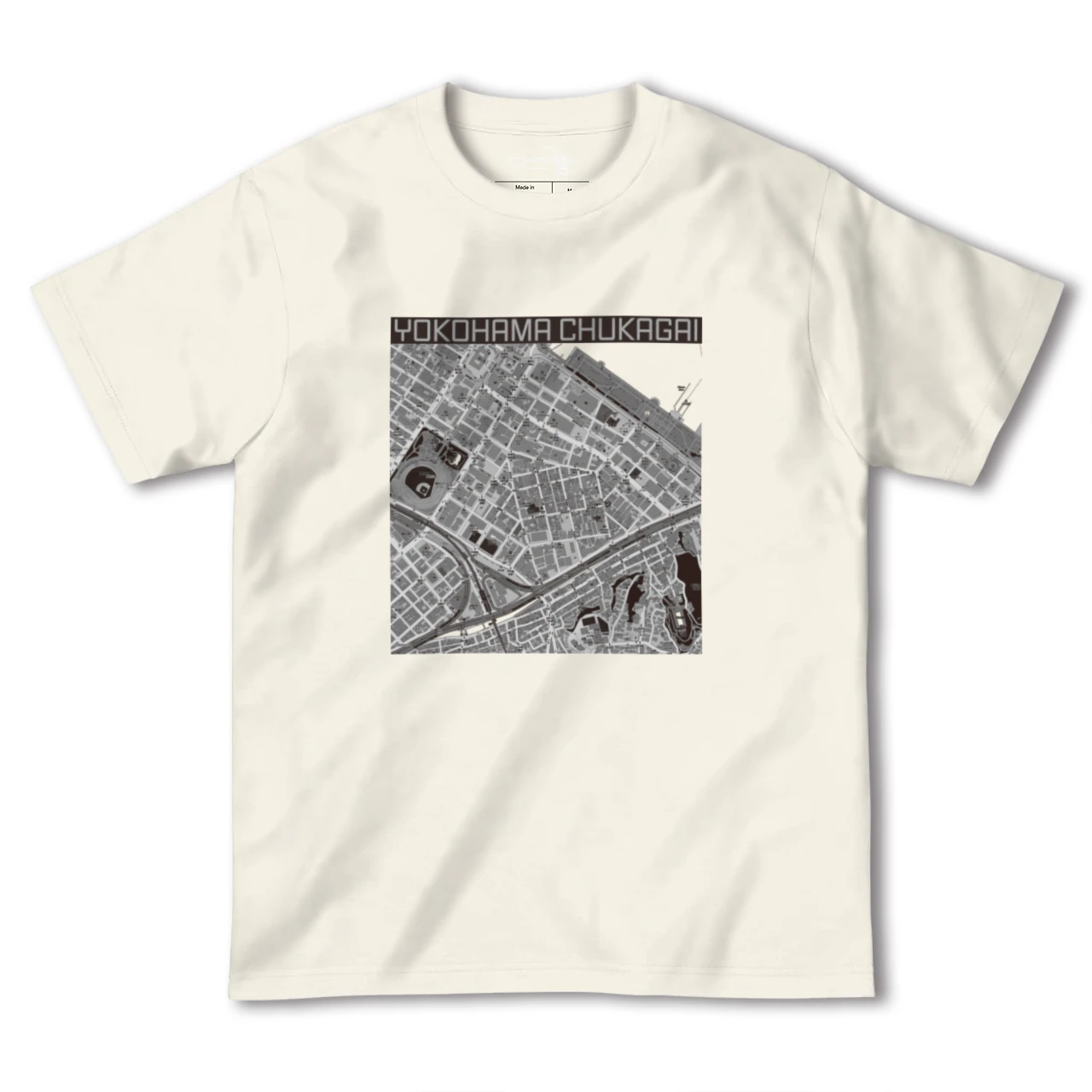 【横浜中華街(神奈川県)】地図柄ヘビーウェイトTシャツ