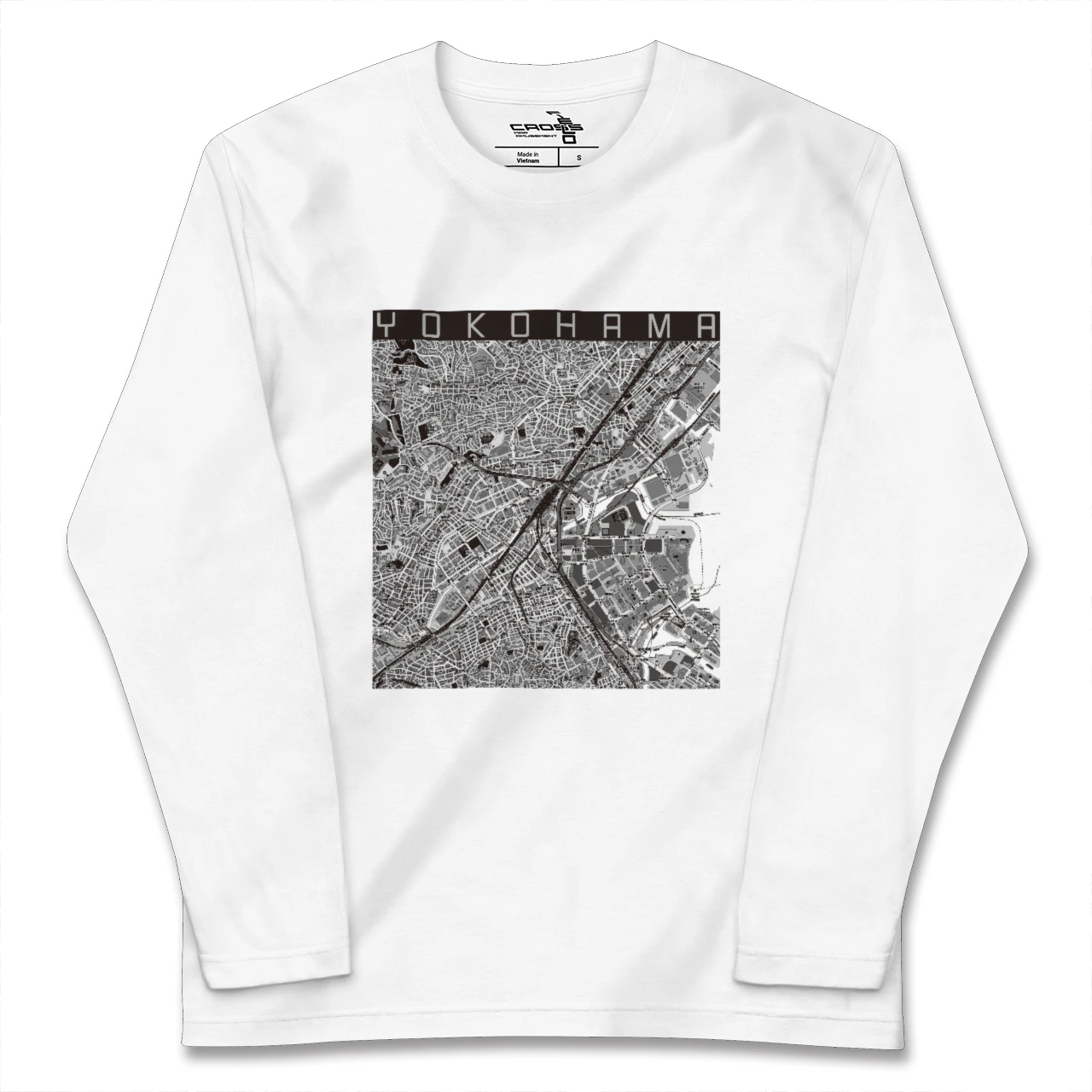 【横浜2(神奈川県)】地図柄ロングスリーブTシャツ