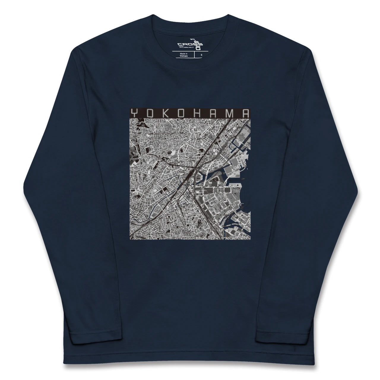 【横浜2(神奈川県)】地図柄ロングスリーブTシャツ