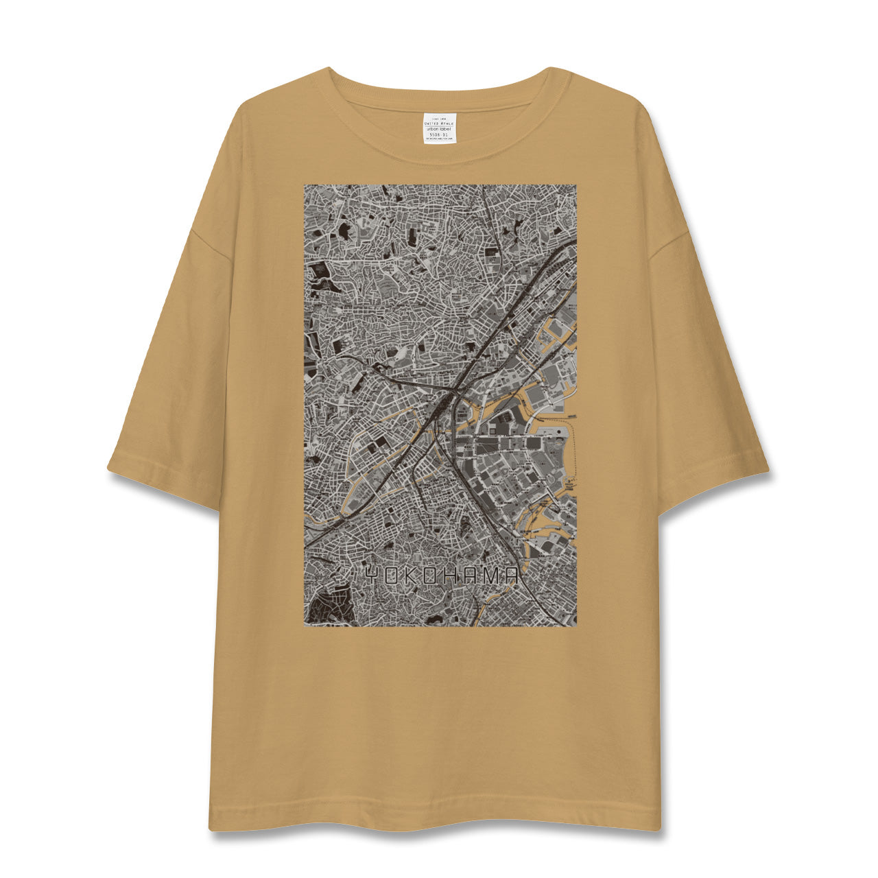 【横浜2(神奈川県)】地図柄ビッグシルエットTシャツ