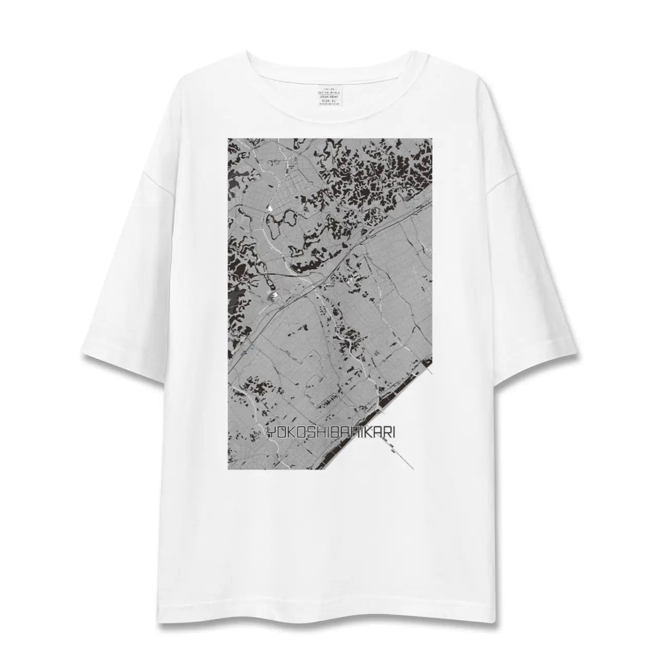 【横芝光(千葉県)】地図柄ビッグシルエットTシャツ