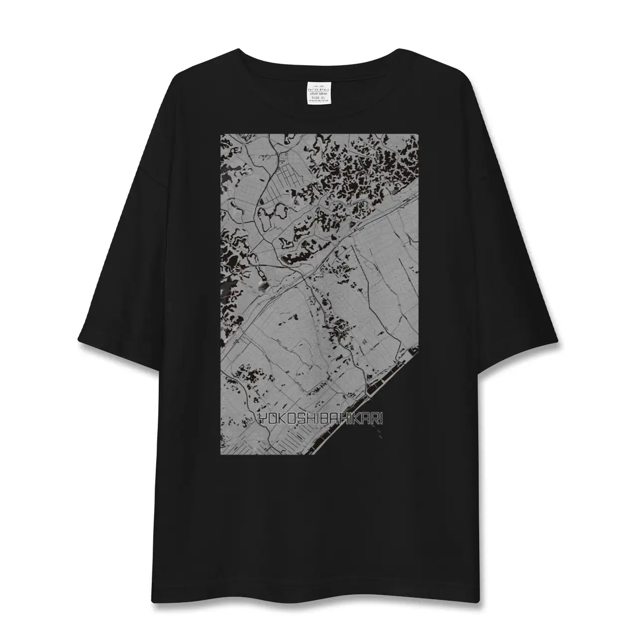 【横芝光(千葉県)】地図柄ビッグシルエットTシャツ