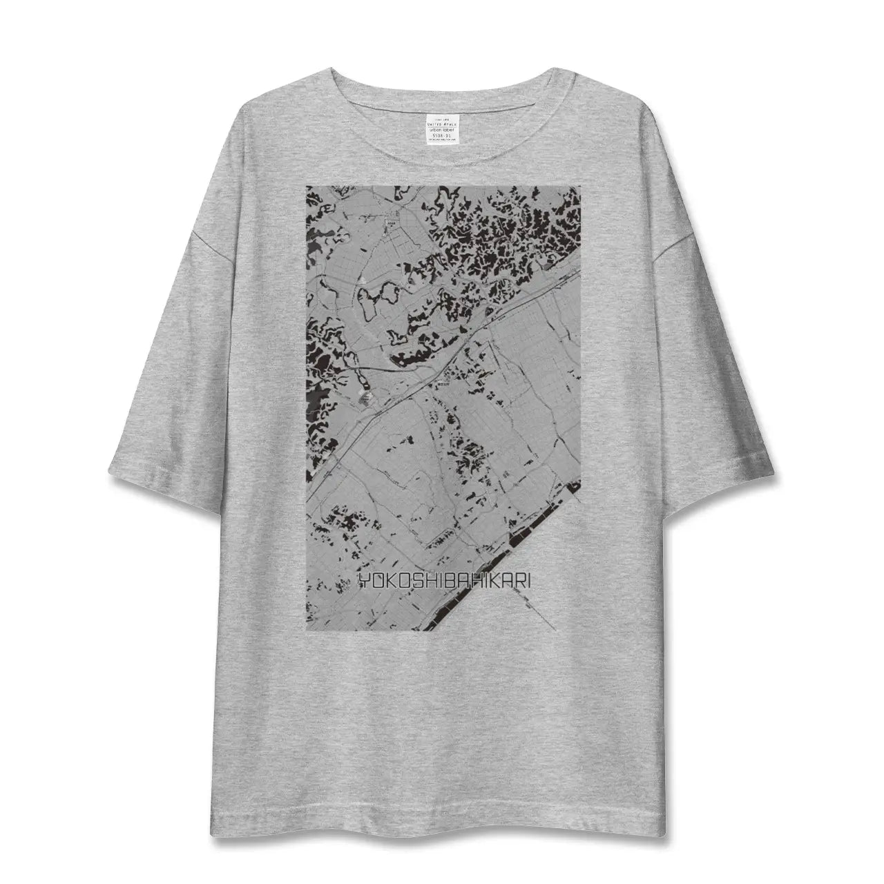 【横芝光(千葉県)】地図柄ビッグシルエットTシャツ