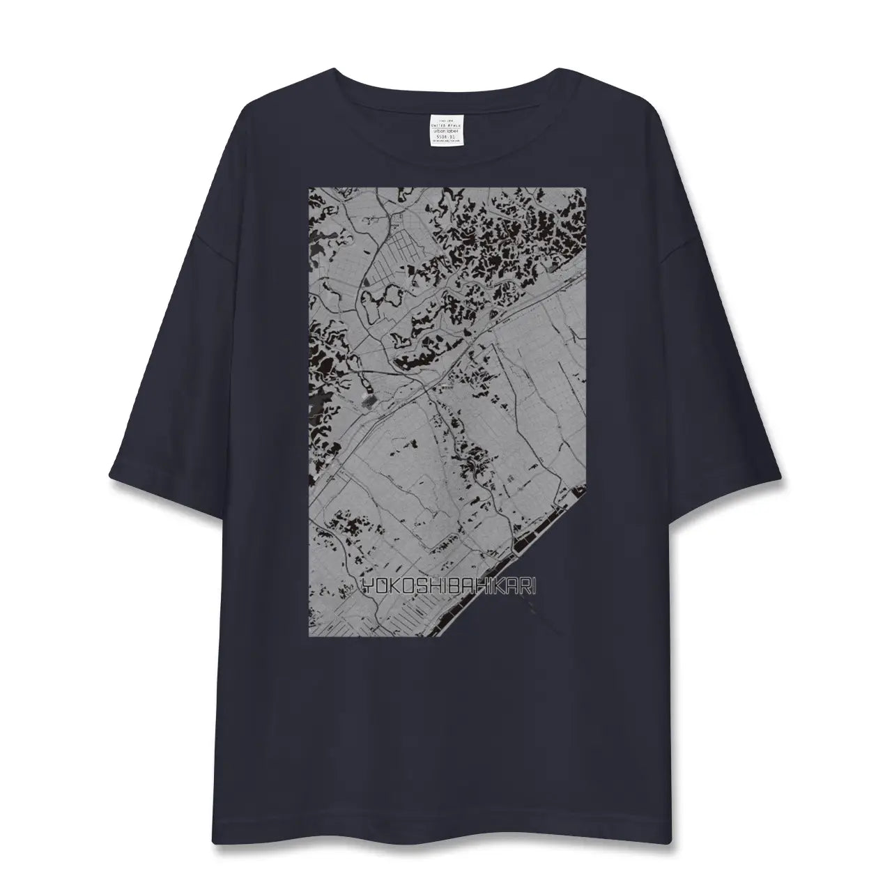 【横芝光(千葉県)】地図柄ビッグシルエットTシャツ