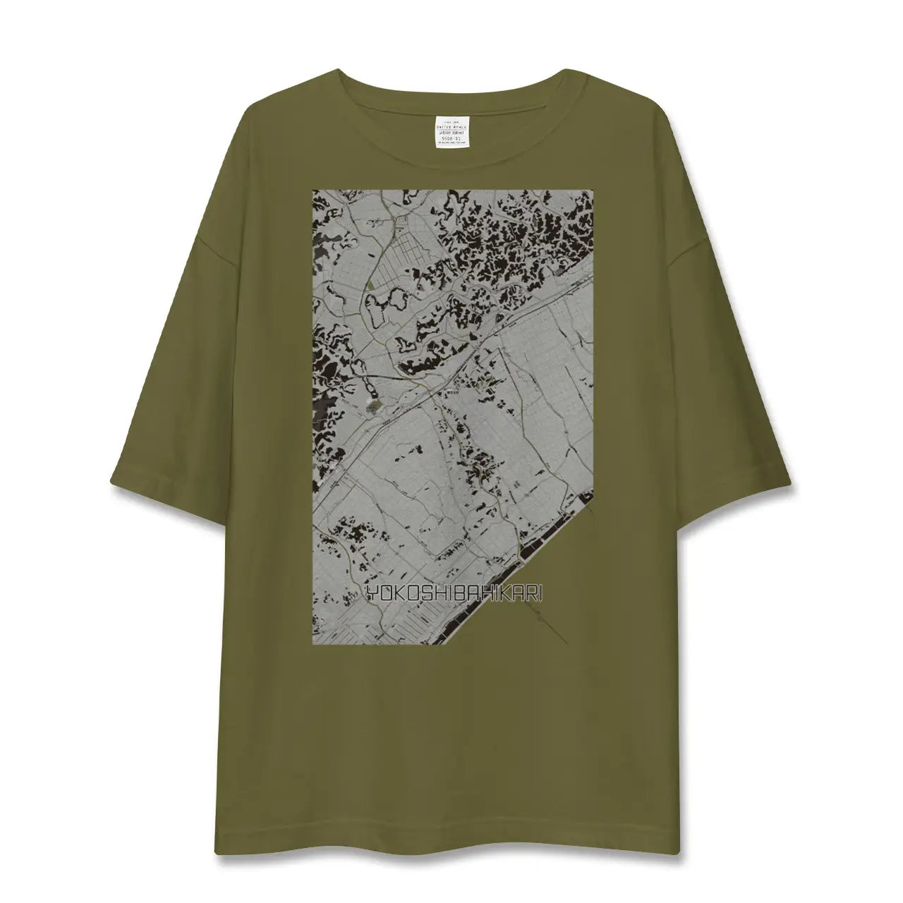 【横芝光(千葉県)】地図柄ビッグシルエットTシャツ