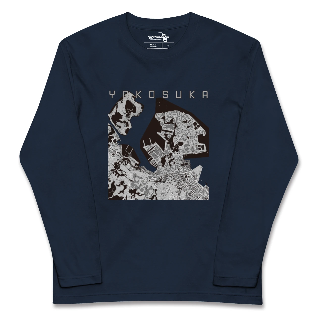 【横須賀(神奈川県)】地図柄ロングスリーブTシャツ