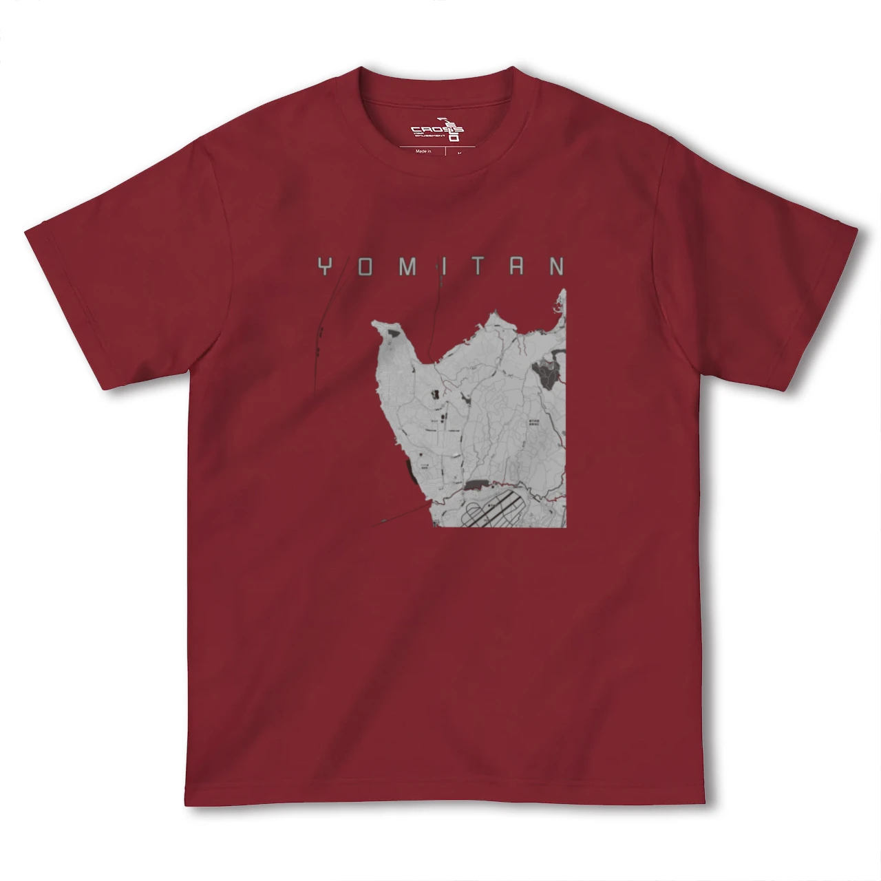 【読谷(沖縄県)】地図柄ヘビーウェイトTシャツ