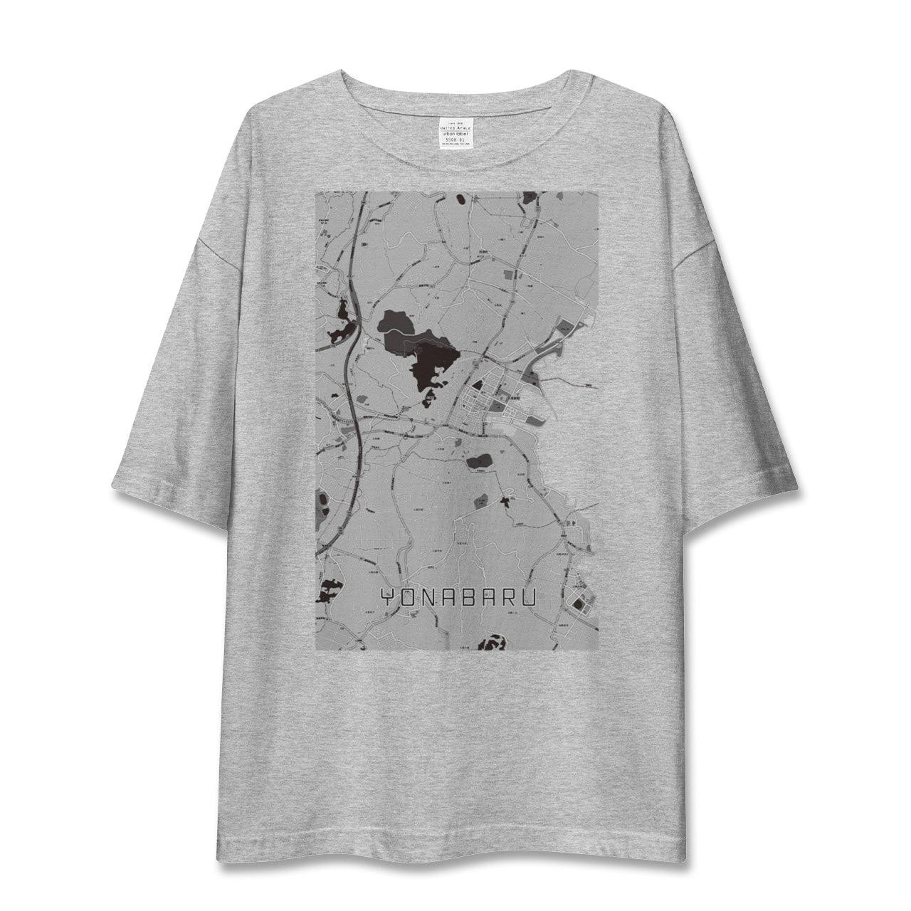 【与那原(沖縄県)】地図柄ビッグシルエットTシャツ
