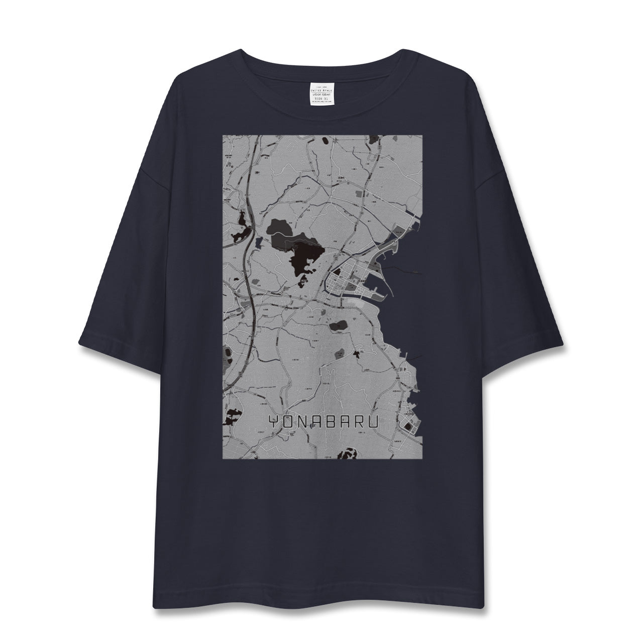 【与那原(沖縄県)】地図柄ビッグシルエットTシャツ